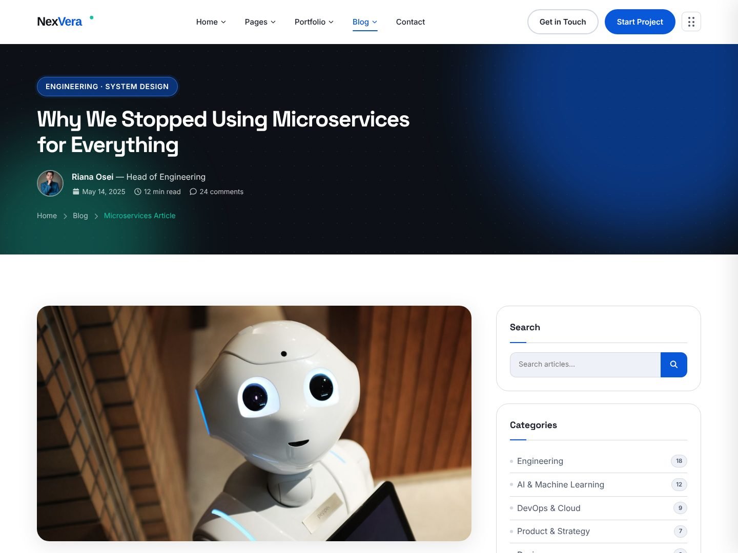 Blog Detail page preview