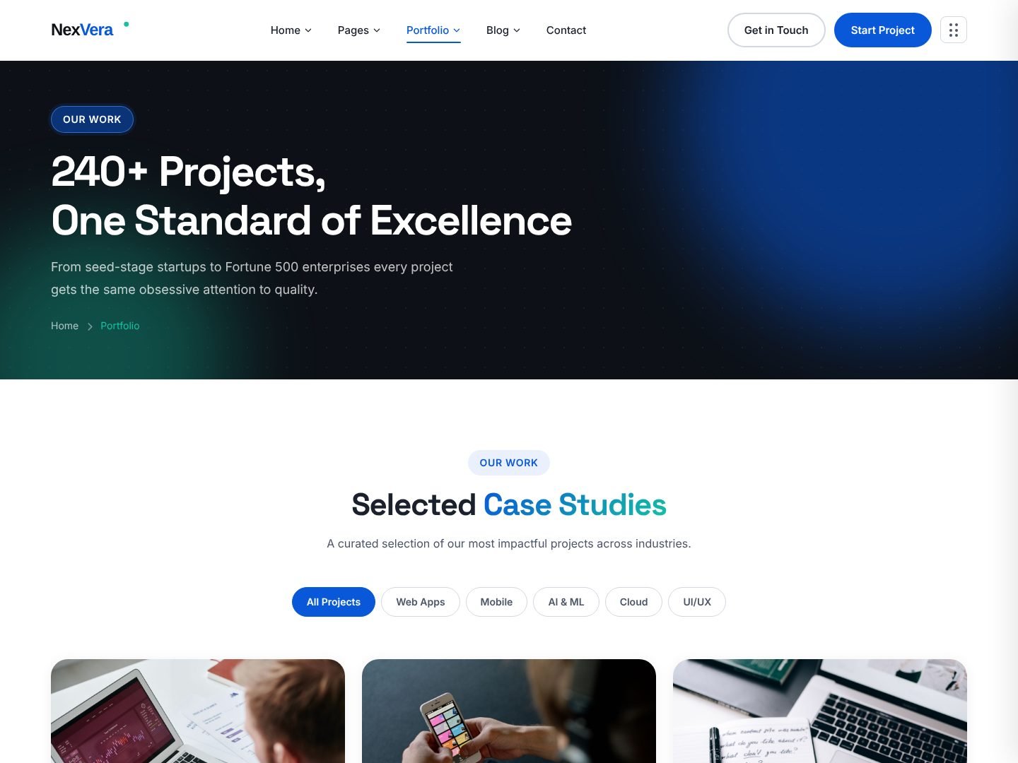 Portfolio page preview
